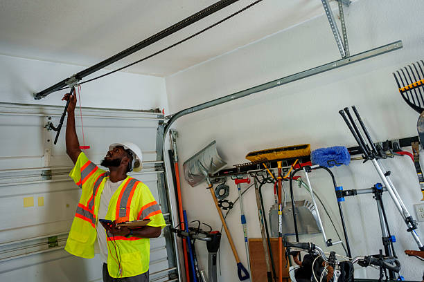 Professional Garage Door Panel Replacement technician working in River Rouge, MI